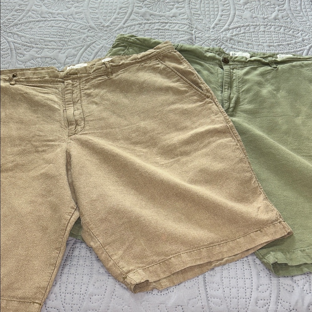 GAP Men's Tan and Olive Green Casual Shorts